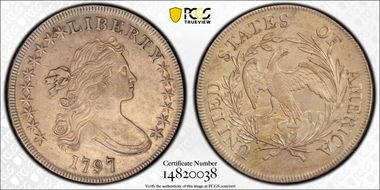 1797 $1 10x6 Stars AU53
