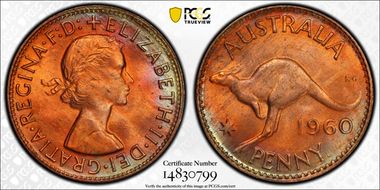 1960 Y. (p) 1D MS65RB