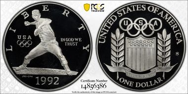 1992-S $1 Olympic PR70DCAM