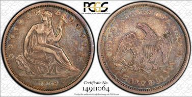 1839 50C No Drapery XF40