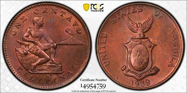 1939-M 1C MS64RB