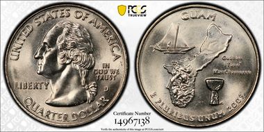 2009-D 25C Guam MS67