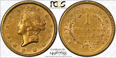 1852 G$1 AU50