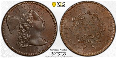 1794 1C S-61, Patagonian MS62BN