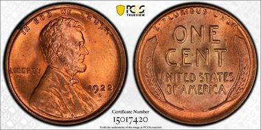 1922-D 1C MS65RD
