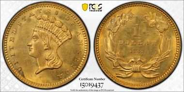 1862 G$1 MS62