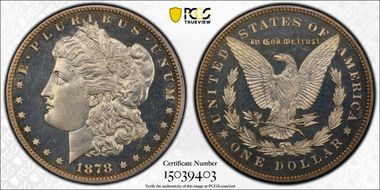 1878 7TF $1 Reverse of 1878 PR64CAM