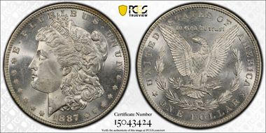1887 $1 MS64