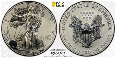 2006-P $1 Eagle-20th Anniversary Reverse Proof PR69