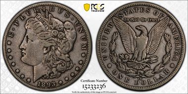 1893-CC $1 VF35