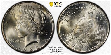 1925 $1 MS66+