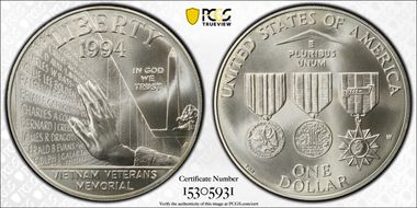 1994-W $1 Vietnam MS70