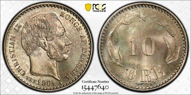 1904 VBP 10 Øre MS67