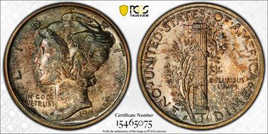 1945-S 10C Inverted S, FS-504 MS67