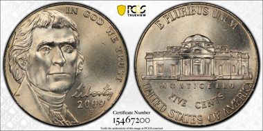 2009-P 5C MS66FS