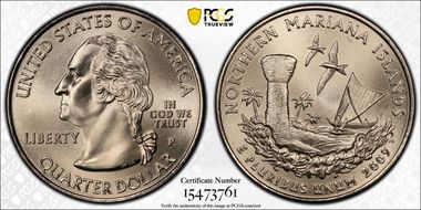 2009-P 25C Northern Mariana Islands Satin Finish SP69