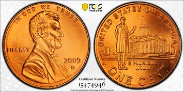 2009-D 1C Lincoln-Professional Satin Finish SP69RD