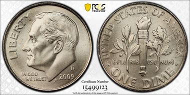 2009-D 10C Satin Finish SP69FB