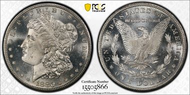 1880/79-S $1 VAM 9, Doubled 18-0 MS65