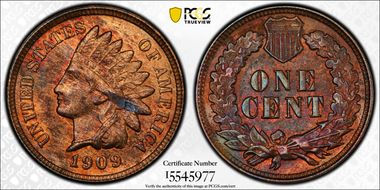 1909 1C Indian MS63RB