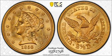 1856 $2.50 MS65