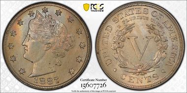 1887 5C MS64