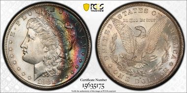 1881-S $1 MS63