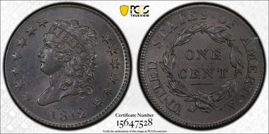 1812 1C Small Date MS62BN