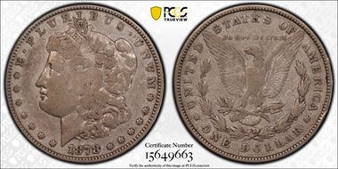 1878 8TF $1 VAM 23, Crazy Lips F15