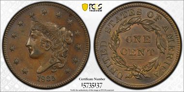 1835 1C Head of 1836 AU55BN