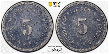 (1935-1936) 5C Alaska RRC Bingle MS62