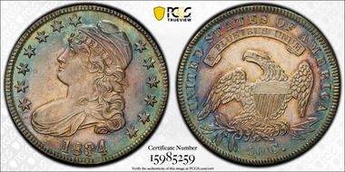 1834 50C O-106 MS62