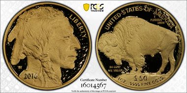 2010-W $50 American Buffalo First Strike .9999 Fine Gold PR70DCAM