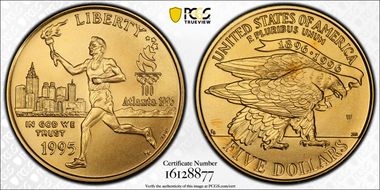 1995-W $5 Torch Runner MS70