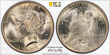 1923 $1 VAM 1F Chin Bar MS65