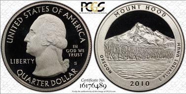 2010-S 25C Mount Hood NP PR70DCAM