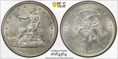 1878-S T$1 Trade AU55