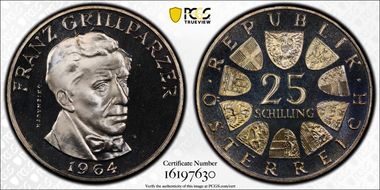 1964 25 Sch Grillparzer PR67CAM