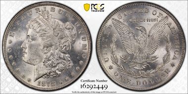 1878 7TF $1 VAM 171, Tripled R MS62