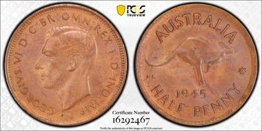 1945(p) 1/2D MS64BN