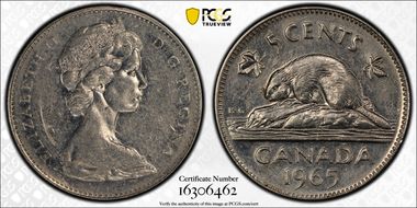 1965 5C Small Beads AU50