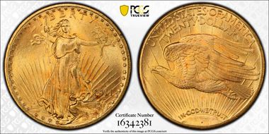 1911-S $20 MS66