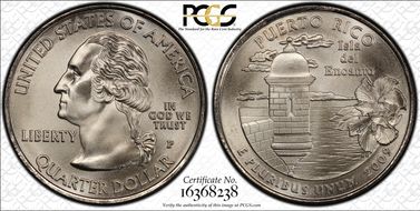 2009-P 25C Puerto Rico Satin Finish SP69