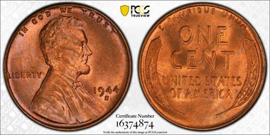 1944-S 1C MS66RB