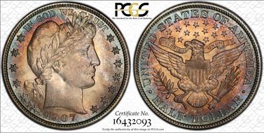 1907-S 50C MS67+