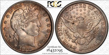 1908-D 50C MS66+