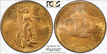 1922-S $20 MS64