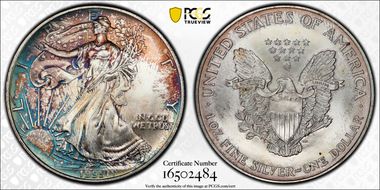 1995 $1 Silver Eagle MS67