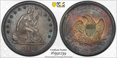 1861 25C MS64