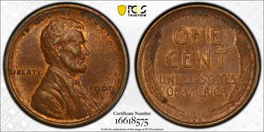 1909-S VDB 1C AU58BN